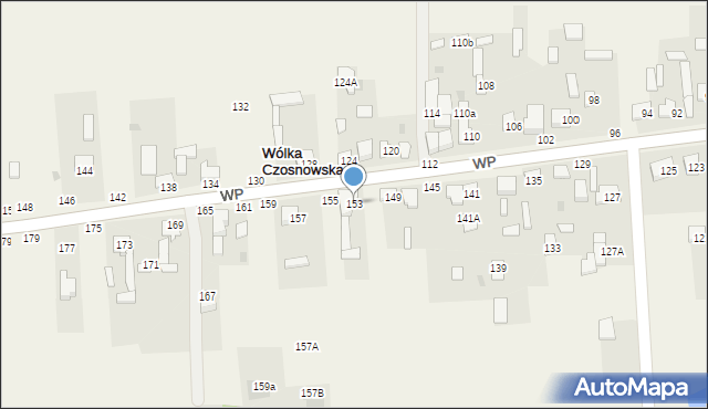Wólka Czosnowska, Wojska Polskiego, 153, mapa Wólka Czosnowska