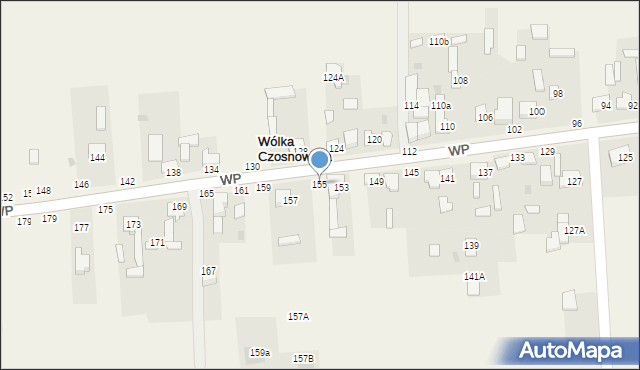 Wólka Czosnowska, Wojska Polskiego, 155, mapa Wólka Czosnowska