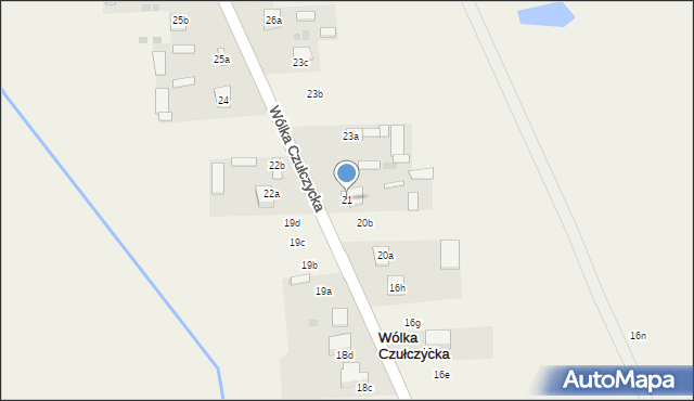 Wólka Czułczycka, Wólka Czułczycka, 21, mapa Wólka Czułczycka