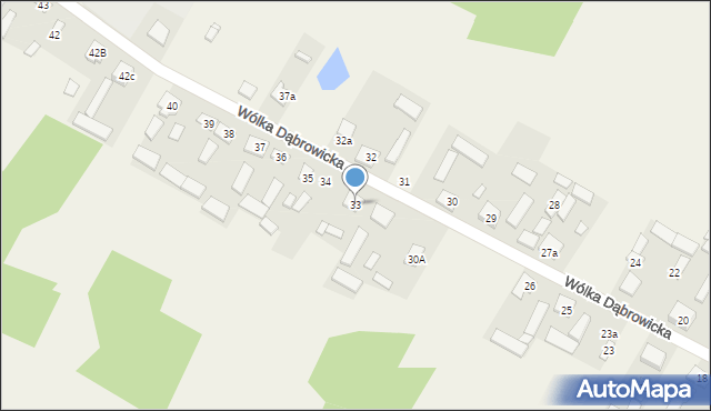 Wólka Dąbrowicka, Wólka Dąbrowicka, 33, mapa Wólka Dąbrowicka