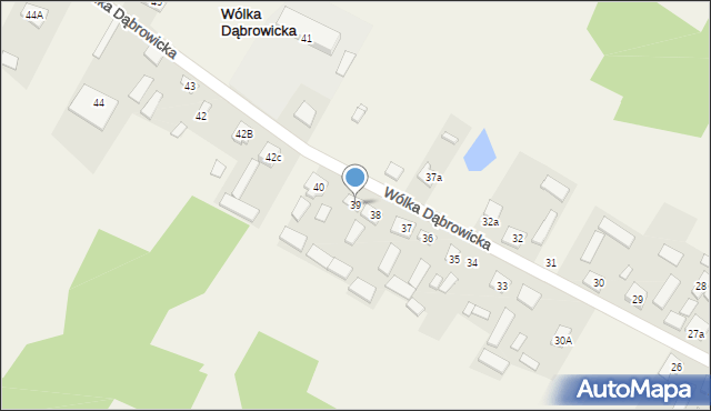 Wólka Dąbrowicka, Wólka Dąbrowicka, 39, mapa Wólka Dąbrowicka