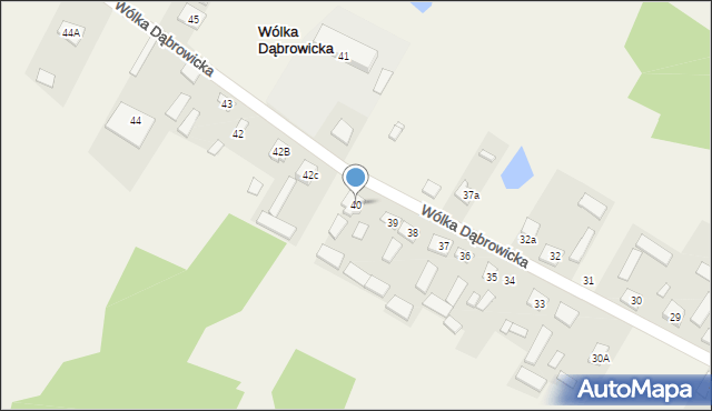 Wólka Dąbrowicka, Wólka Dąbrowicka, 40, mapa Wólka Dąbrowicka