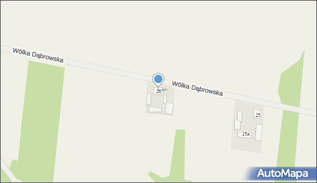 Wólka Dąbrowska, Wólka Dąbrowska, 26, mapa Wólka Dąbrowska
