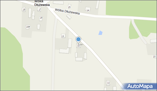 Wólka Dłużewska, Wólka Dłużewska, 12, mapa Wólka Dłużewska