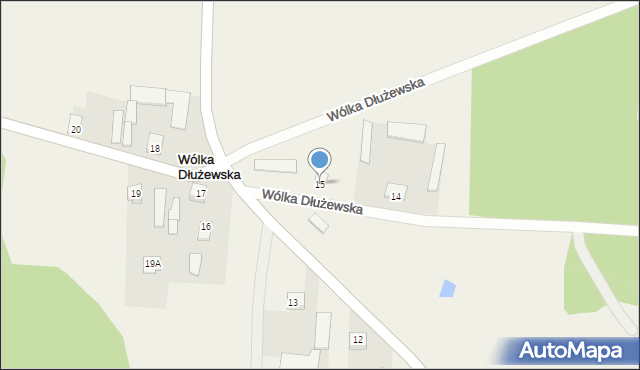 Wólka Dłużewska, Wólka Dłużewska, 15, mapa Wólka Dłużewska