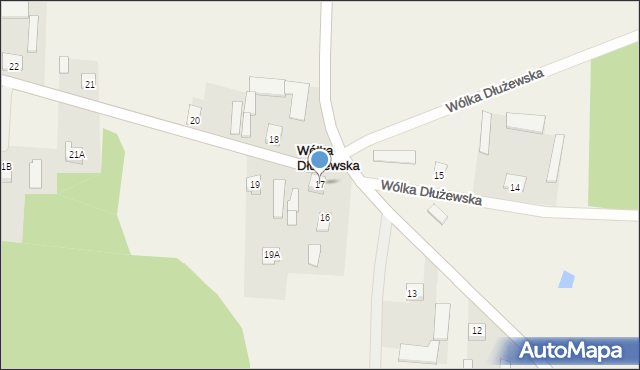 Wólka Dłużewska, Wólka Dłużewska, 17, mapa Wólka Dłużewska