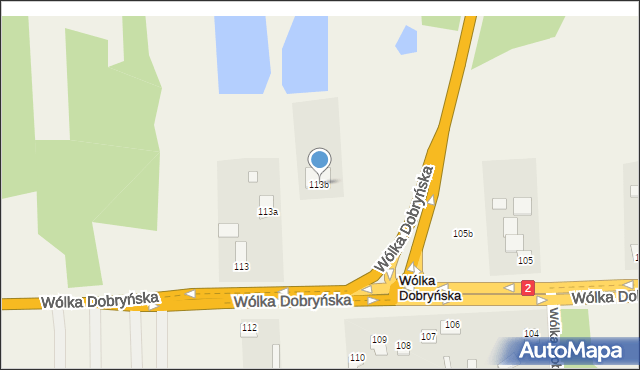 Wólka Dobryńska, Wólka Dobryńska, 113b, mapa Wólka Dobryńska