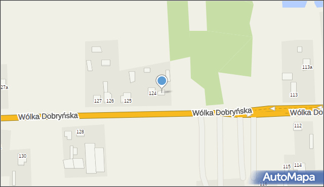 Wólka Dobryńska, Wólka Dobryńska, 124a, mapa Wólka Dobryńska