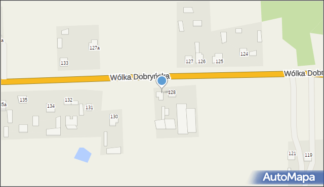 Wólka Dobryńska, Wólka Dobryńska, 129, mapa Wólka Dobryńska