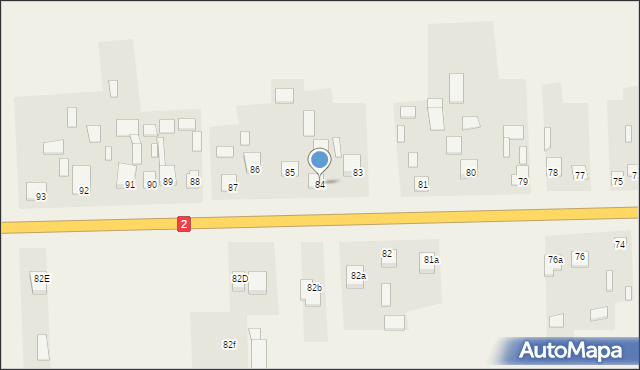 Wólka Dobryńska, Wólka Dobryńska, 84, mapa Wólka Dobryńska