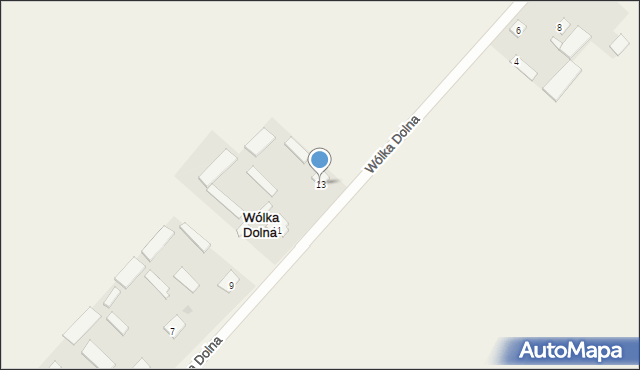 Wólka Dolna, Wólka Dolna, 13, mapa Wólka Dolna