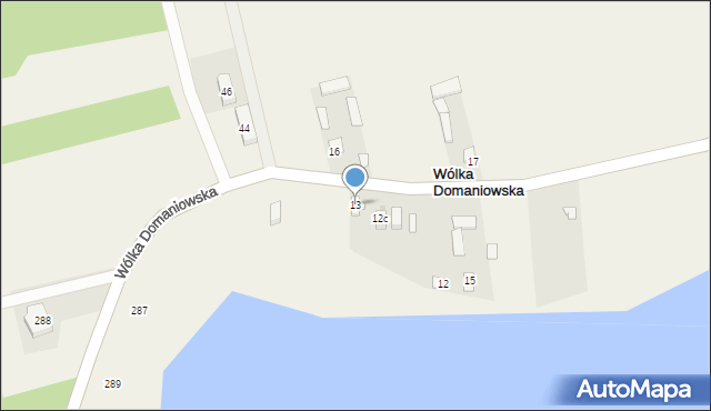 Wólka Domaniowska, Wólka Domaniowska, 13, mapa Wólka Domaniowska