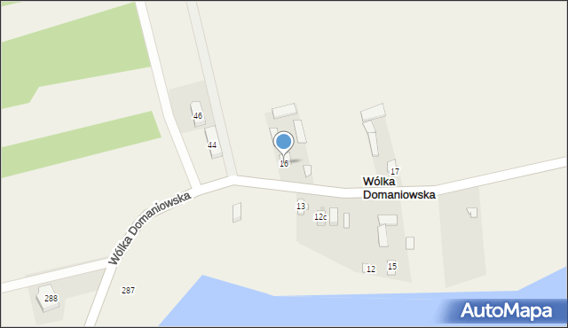 Wólka Domaniowska, Wólka Domaniowska, 16, mapa Wólka Domaniowska