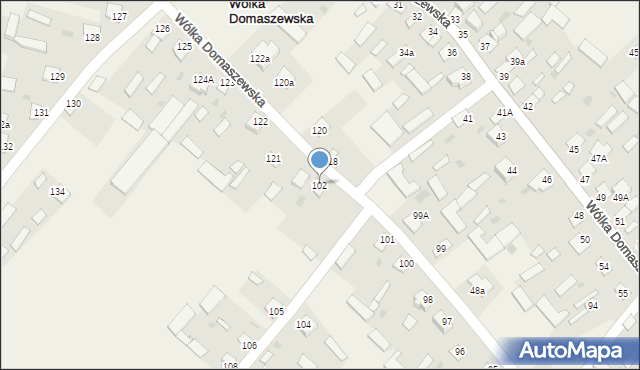 Wólka Domaszewska, Wólka Domaszewska, 102, mapa Wólka Domaszewska