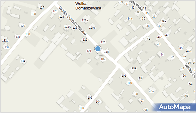 Wólka Domaszewska, Wólka Domaszewska, 119, mapa Wólka Domaszewska