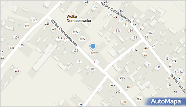 Wólka Domaszewska, Wólka Domaszewska, 120, mapa Wólka Domaszewska