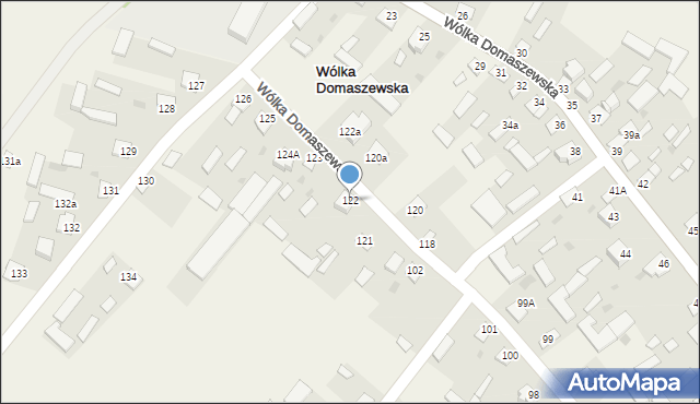 Wólka Domaszewska, Wólka Domaszewska, 122, mapa Wólka Domaszewska