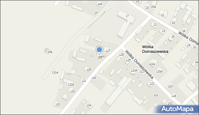 Wólka Domaszewska, Wólka Domaszewska, 128, mapa Wólka Domaszewska