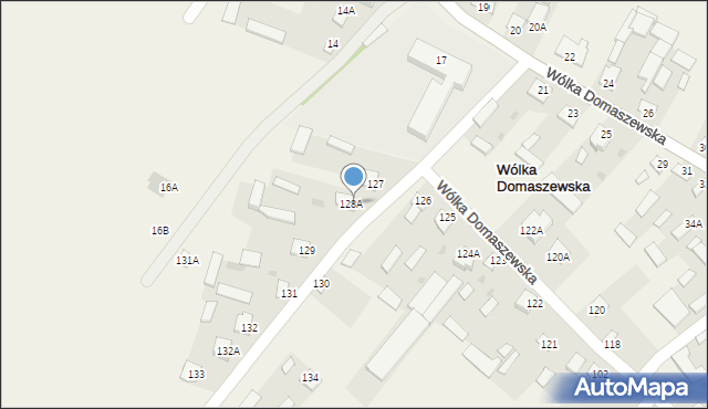 Wólka Domaszewska, Wólka Domaszewska, 128a, mapa Wólka Domaszewska