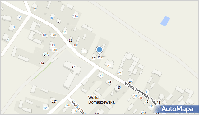 Wólka Domaszewska, Wólka Domaszewska, 20a, mapa Wólka Domaszewska