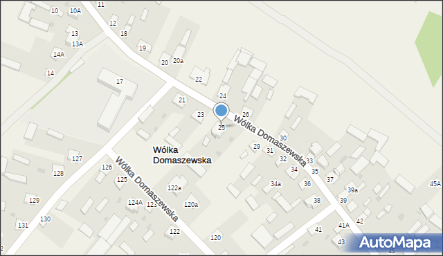 Wólka Domaszewska, Wólka Domaszewska, 25, mapa Wólka Domaszewska