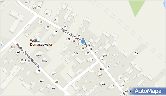 Wólka Domaszewska, Wólka Domaszewska, 34, mapa Wólka Domaszewska