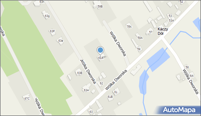 Wólka Dworska, Wólka Dworska, 61A, mapa Wólka Dworska