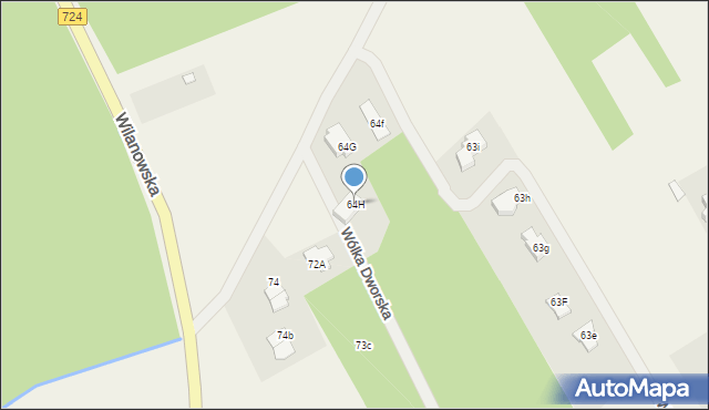 Wólka Dworska, Wólka Dworska, 64H, mapa Wólka Dworska