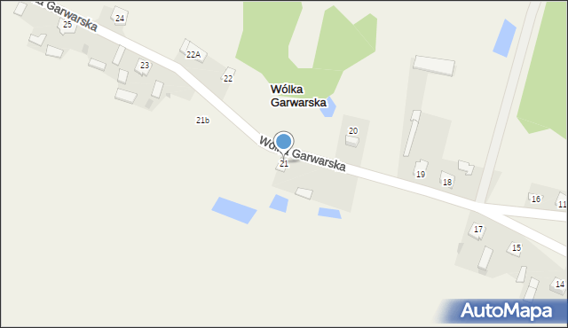 Wólka Garwarska, Wólka Garwarska, 21, mapa Wólka Garwarska