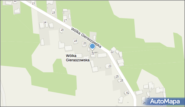 Wólka Gieraszowska, Wólka Gieraszowska, 21, mapa Wólka Gieraszowska