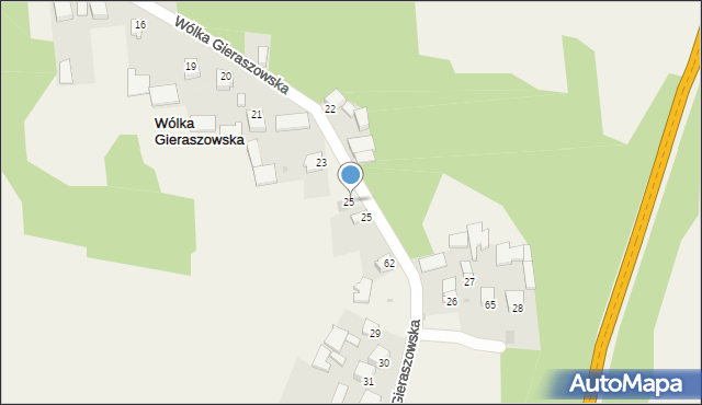 Wólka Gieraszowska, Wólka Gieraszowska, 25a, mapa Wólka Gieraszowska