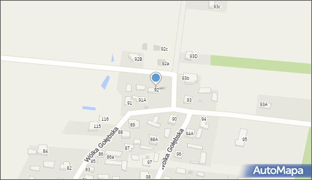 Wólka Gołębska, Wólka Gołębska, 92, mapa Wólka Gołębska