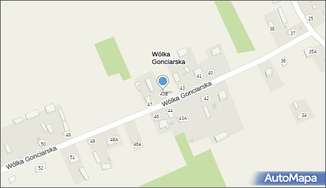 Wólka Gonciarska, Wólka Gonciarska, 43B, mapa Wólka Gonciarska