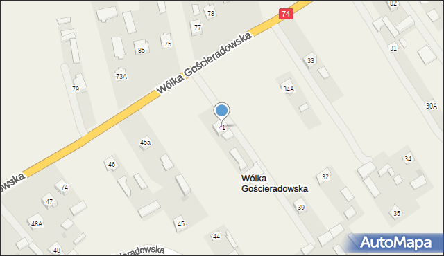 Wólka Gościeradowska, Wólka Gościeradowska, 41, mapa Wólka Gościeradowska