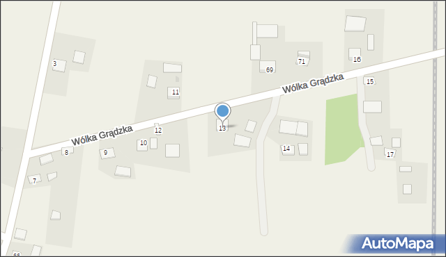 Wólka Grądzka, Wólka Grądzka, 13, mapa Wólka Grądzka