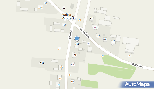 Wólka Grodziska, Wólka Grodziska, 40A, mapa Wólka Grodziska