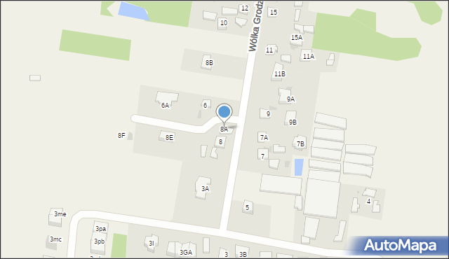 Wólka Grodziska, Wólka Grodziska, 8A, mapa Wólka Grodziska