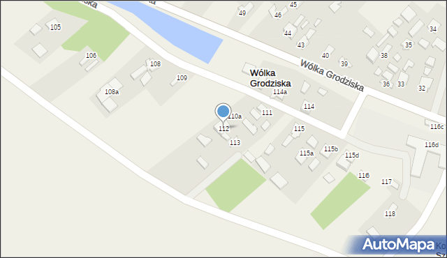 Wólka Grodziska, Wólka Grodziska, 112, mapa Wólka Grodziska