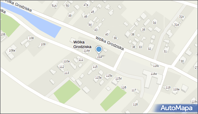 Wólka Grodziska, Wólka Grodziska, 114, mapa Wólka Grodziska