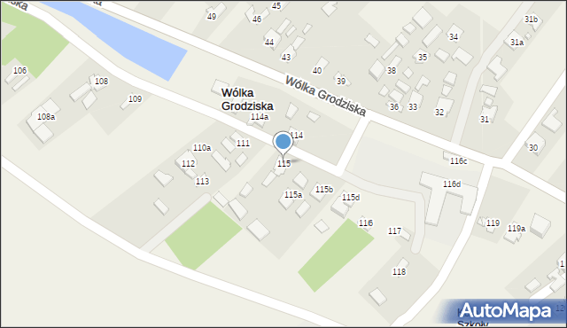 Wólka Grodziska, Wólka Grodziska, 115, mapa Wólka Grodziska