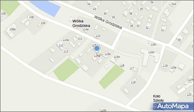 Wólka Grodziska, Wólka Grodziska, 115a, mapa Wólka Grodziska