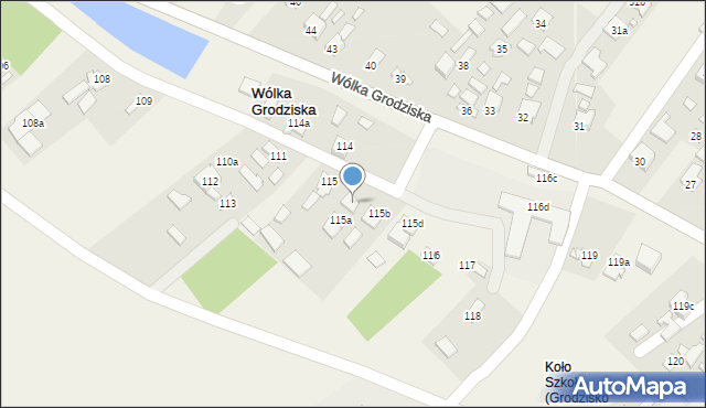 Wólka Grodziska, Wólka Grodziska, 115c, mapa Wólka Grodziska