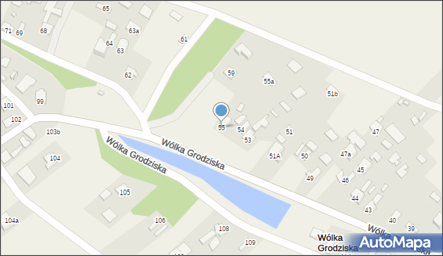 Wólka Grodziska, Wólka Grodziska, 55, mapa Wólka Grodziska