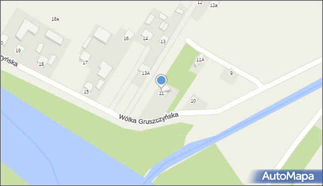 Wólka Gruszczyńska, Wólka Gruszczyńska, 11, mapa Wólka Gruszczyńska