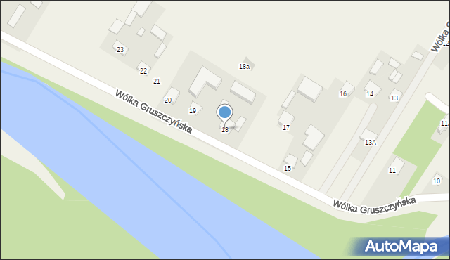 Wólka Gruszczyńska, Wólka Gruszczyńska, 18, mapa Wólka Gruszczyńska