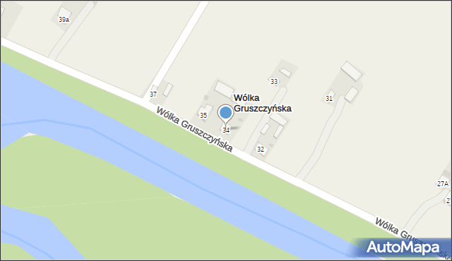 Wólka Gruszczyńska, Wólka Gruszczyńska, 34, mapa Wólka Gruszczyńska