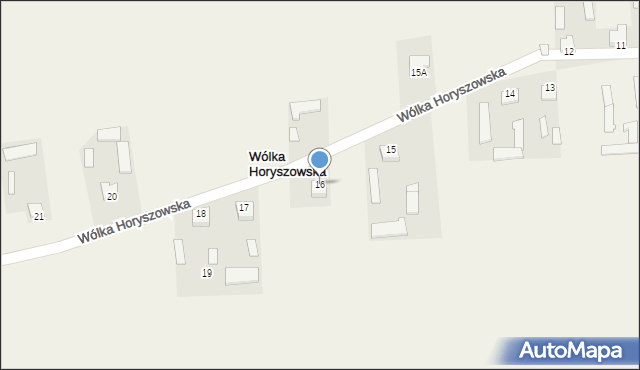 Wólka Horyszowska, Wólka Horyszowska, 16, mapa Wólka Horyszowska