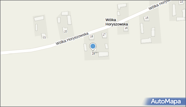 Wólka Horyszowska, Wólka Horyszowska, 19, mapa Wólka Horyszowska