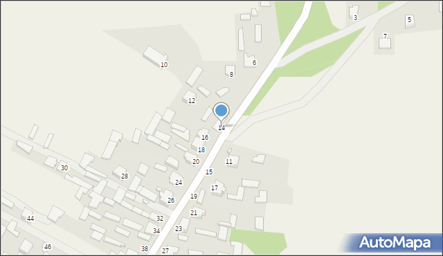 Wólka Husińska, Wólka Husińska, 14, mapa Wólka Husińska