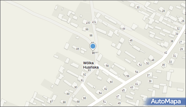 Wólka Husińska, Wólka Husińska, 96, mapa Wólka Husińska